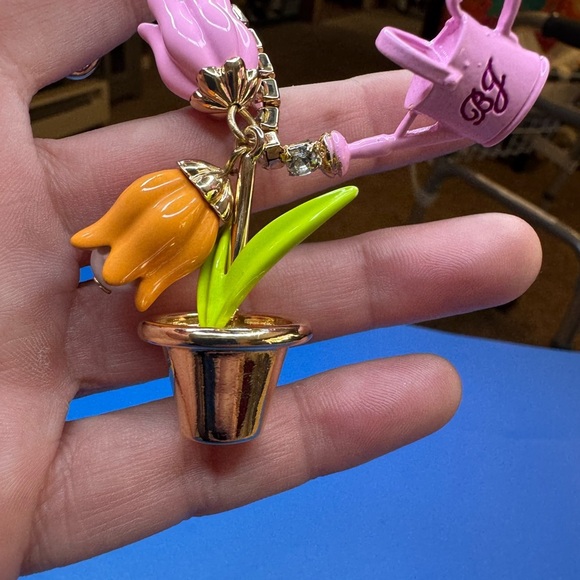 Betsey Johnson Tulips and Watering Can Necklace. - Picture 8 of 11